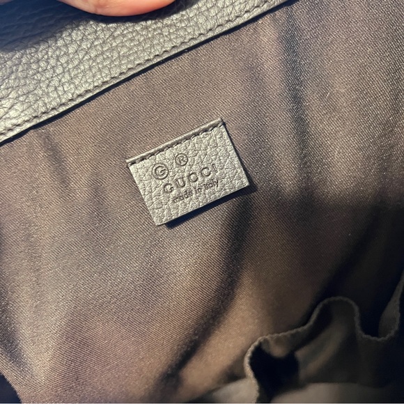 Sold Authentic Gucci Monogram Drawstring Backpack - Picture 5 of 10